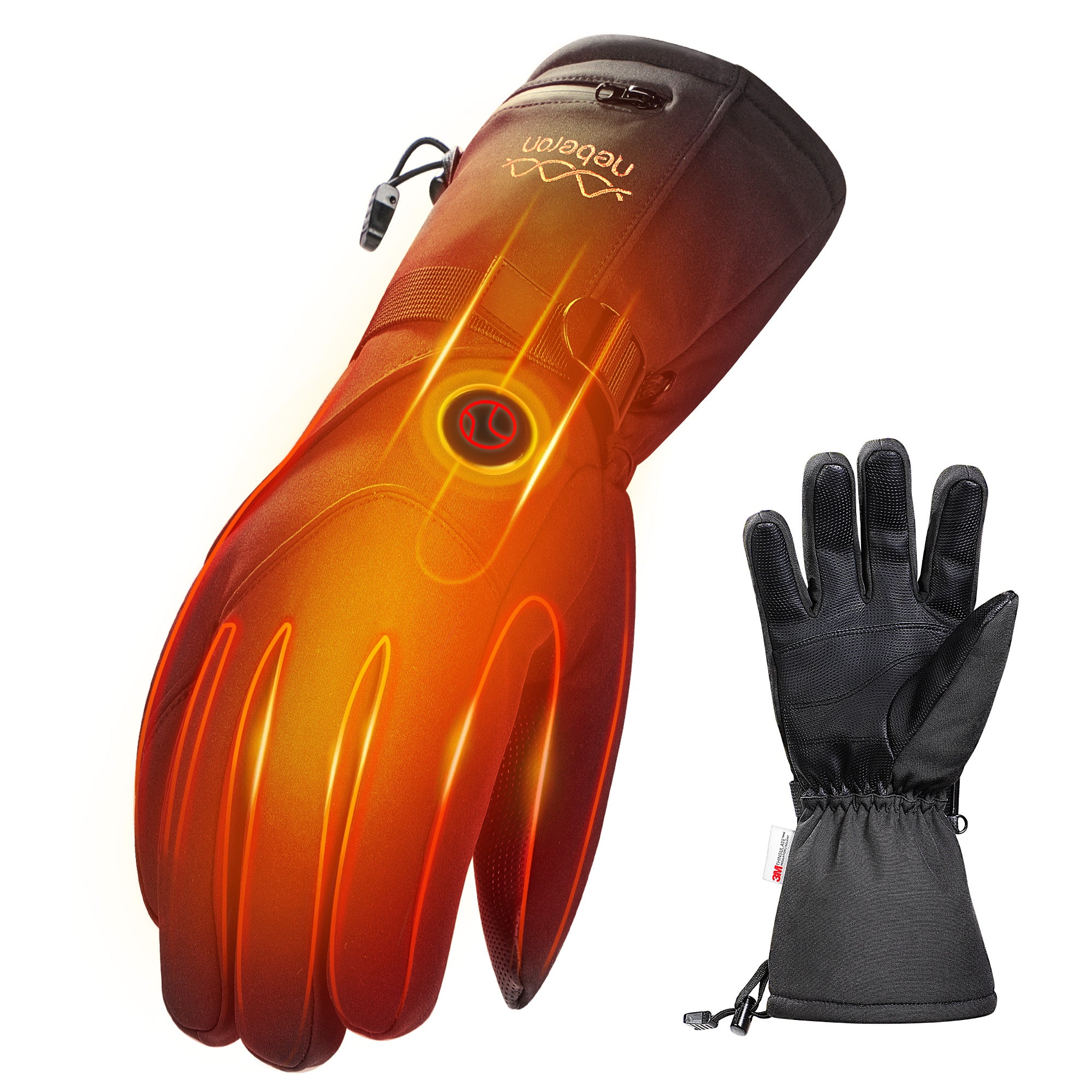 Neberon Rechargeable Battery Electric Heating Gloves, 8H Lasting Warmt