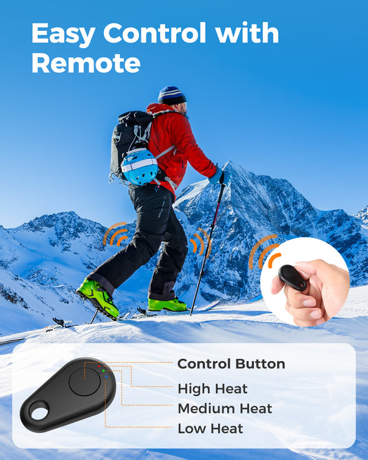 Neberon Heated Socks Gray, Remote Control 4000mAh Rechargeable Battery Powered Electric Socks with 7.5H Heating Time