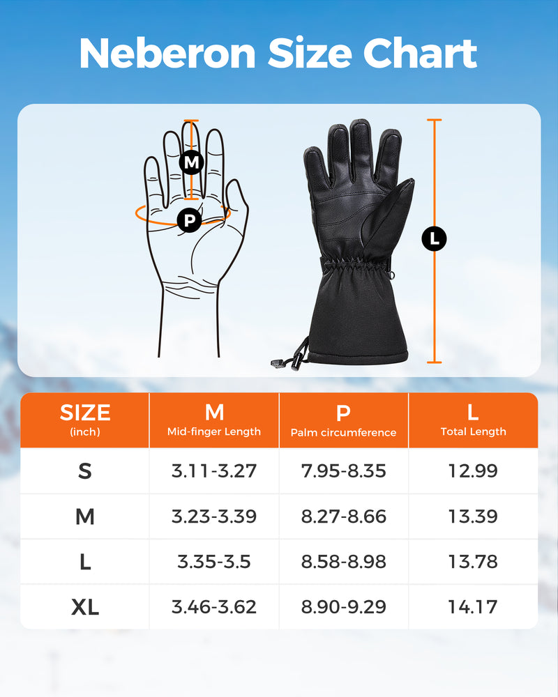 Load image into Gallery viewer, Neberon Rechargeable Battery Electric Heating Gloves

